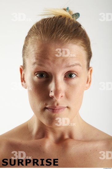 Face Emotions Woman White Piercing Slim