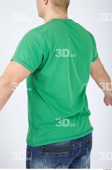 Upper Body Whole Body Man Casual Shirt T shirt Chubby Studio photo references