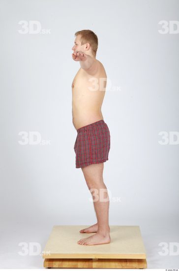 Whole Body Man T poses Casual Underwear Pants Chubby Studio photo references