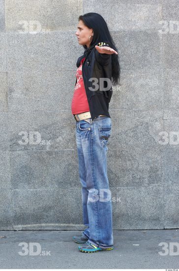 Whole Body Head Man Woman T poses Casual Slim Street photo references