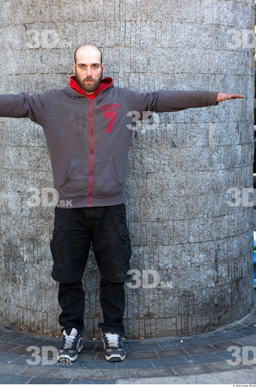 Whole Body Man T poses White Casual Athletic Bald