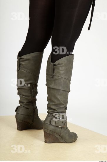 Calf Whole Body Woman Casual Boot Pregnant Studio photo references