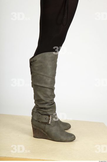 Calf Whole Body Woman Casual Boot Pregnant Studio photo references