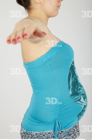 Upper Body Whole Body Woman Casual Dress Pregnant Studio photo references