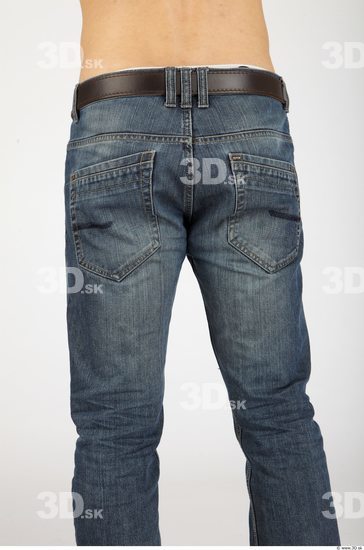 Thigh Whole Body Man Casual Jeans Athletic Studio photo references