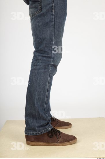 Calf Whole Body Man Casual Jeans Athletic Studio photo references