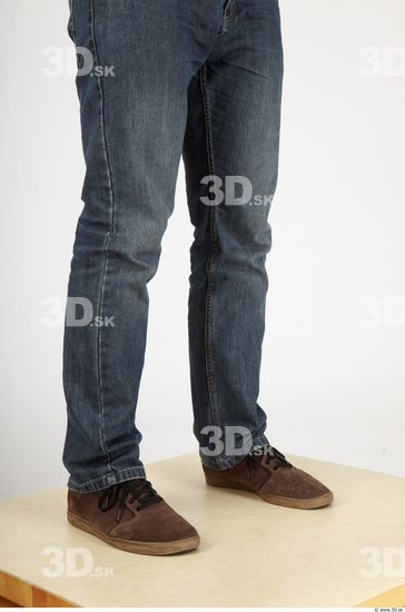 Calf Whole Body Man Casual Jeans Athletic Studio photo references