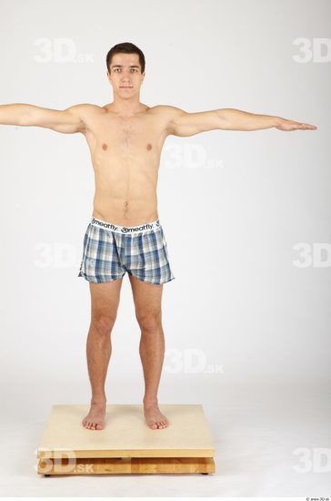 Whole Body Man T poses Casual Underwear Pants Athletic Studio photo references