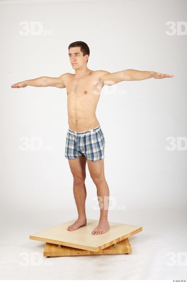 Whole Body Man T poses Casual Underwear Pants Athletic Studio photo references