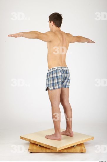 Whole Body Man T poses Casual Underwear Pants Athletic Studio photo references