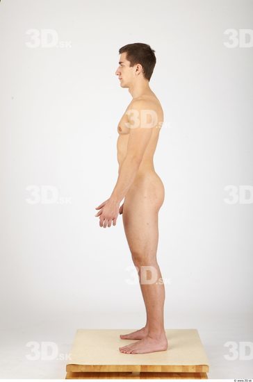 Whole Body Man Nude Casual Athletic Studio photo references