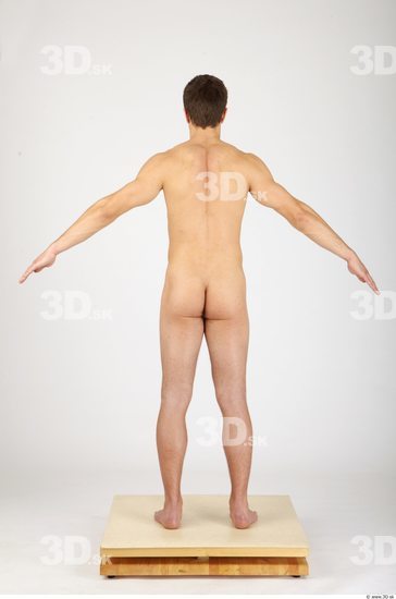 Whole Body Man Nude Casual Athletic Studio photo references