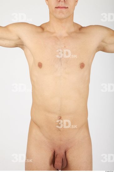 Upper Body Whole Body Man Nude Casual Athletic Studio photo references