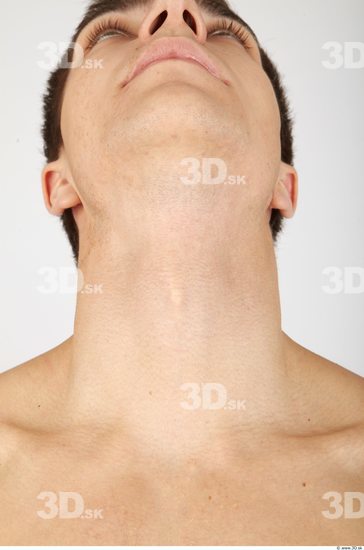 Neck Whole Body Man Nude Casual Athletic Studio photo references