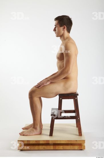 Whole Body Man Artistic poses White Nude Athletic