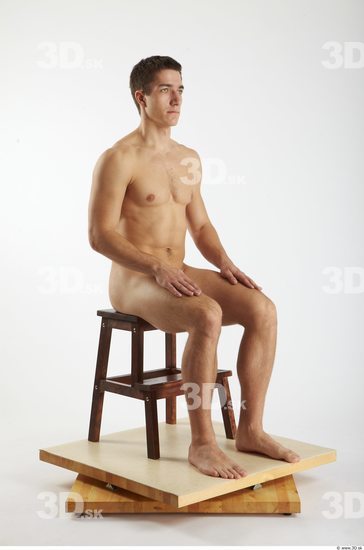 Whole Body Man Artistic poses White Nude Athletic