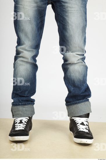 Calf Whole Body Man Casual Jeans Slim Studio photo references