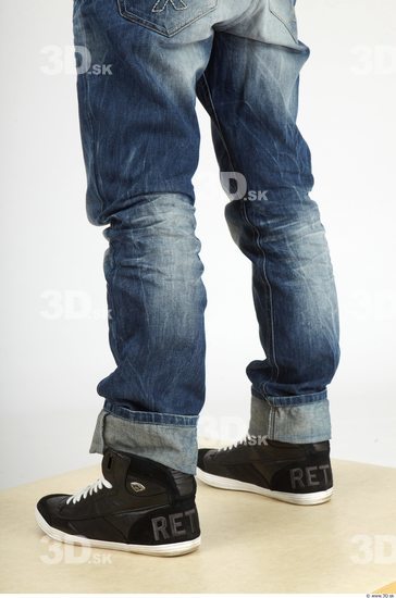 Calf Whole Body Man Casual Jeans Slim Studio photo references