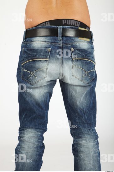 Thigh Whole Body Man Casual Jeans Slim Studio photo references