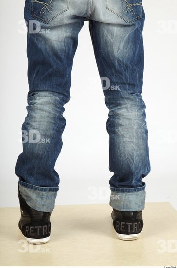 Calf Whole Body Man Casual Jeans Slim Studio photo references