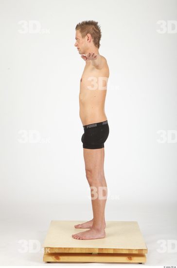 Whole Body Man T poses Casual Underwear Pants Slim Studio photo references