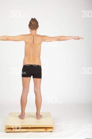 Whole Body Man T poses Casual Underwear Pants Slim Studio photo references