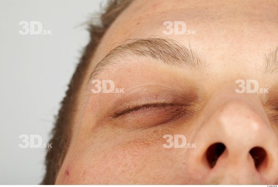 Eye Whole Body Man Casual Slim Studio photo references