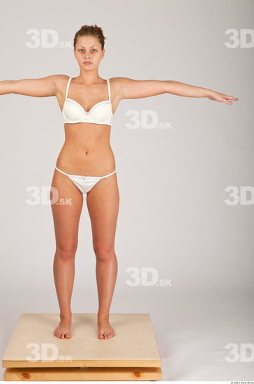 Whole Body Woman T poses Underwear Athletic Studio photo references