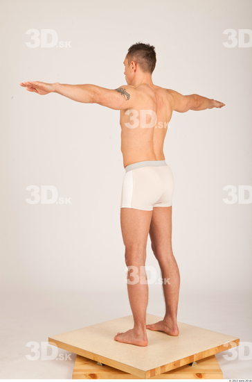 Whole Body Man T poses Casual Underwear Pants Athletic Studio photo references