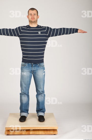 Whole Body Man T poses Casual Average Studio photo references