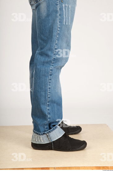 Calf Whole Body Man Casual Jeans Average Studio photo references