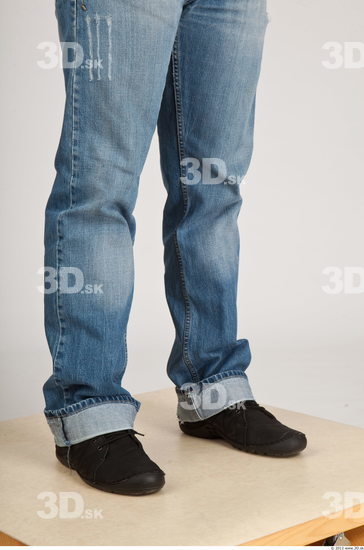 Calf Whole Body Man Casual Jeans Average Studio photo references