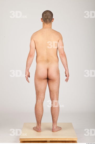 Whole Body Man Nude Casual Average Studio photo references