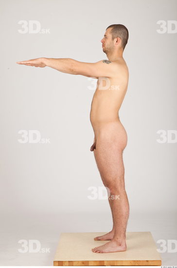 Whole Body Man Nude Casual Average Studio photo references