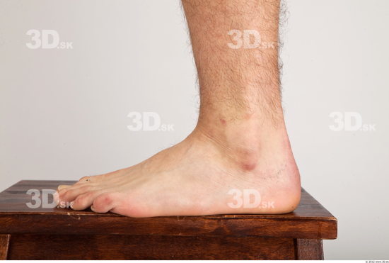 Foot Whole Body Man Nude Casual Average Studio photo references