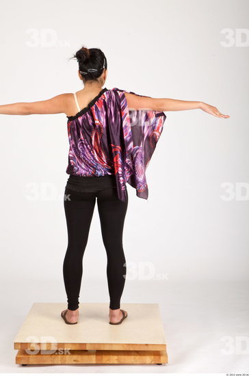 Whole Body Woman T poses Asian Casual Average Studio photo references