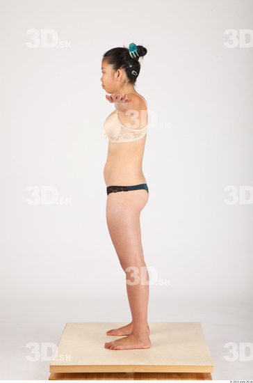 Whole Body Woman T poses Asian Casual Underwear Average Studio photo references