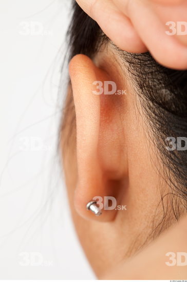 Ear Whole Body Woman Asian Casual Average Studio photo references