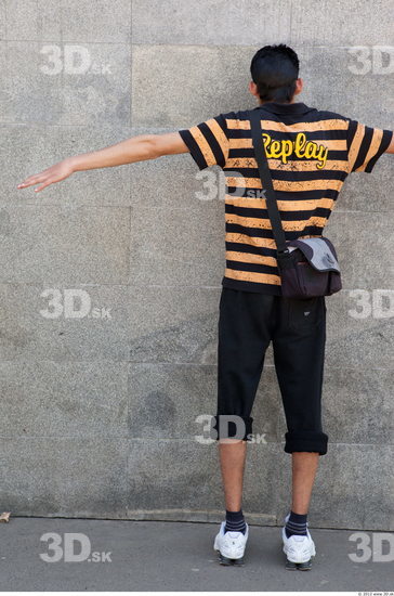 Whole Body Head Man T poses Casual Slim Average Street photo references