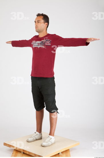 Whole Body Man T poses Sports Athletic Studio photo references