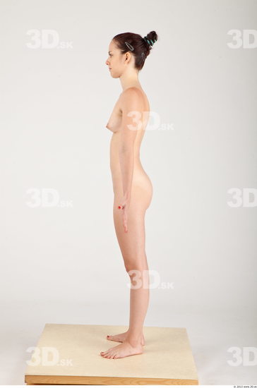 Whole Body Woman Nude Casual Slim Studio photo references