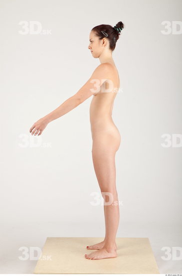 Whole Body Woman Nude Casual Slim Studio photo references