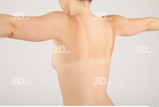 Whole Body Back Woman Nude Casual Slim Studio photo references