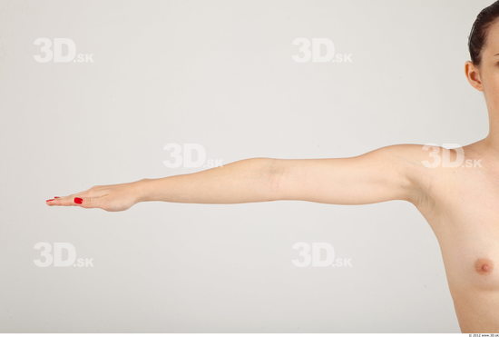 Arm Whole Body Woman Nude Casual Slim Studio photo references