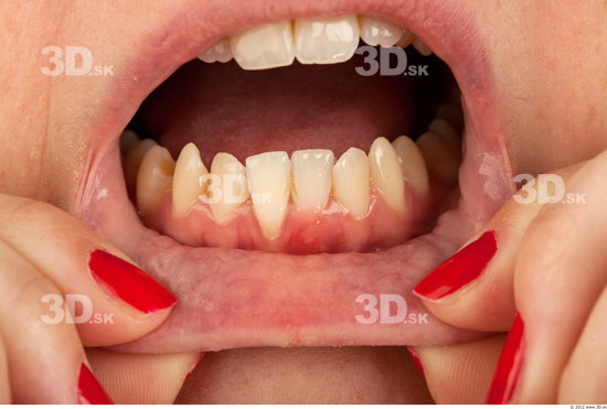 Whole Body Teeth Woman Casual Slim Studio photo references