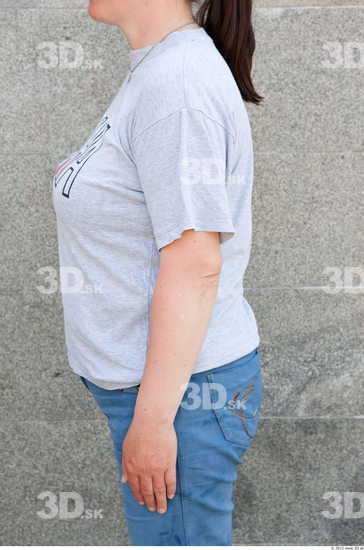 Arm Woman White Casual T shirt Chubby