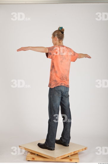 Whole Body Man T poses Casual Slim Studio photo references