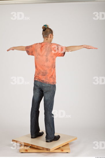 Whole Body Man T poses Casual Slim Studio photo references