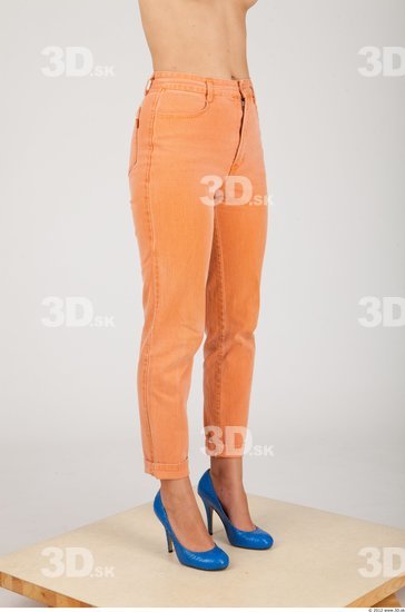 Leg Whole Body Woman Casual Trousers Slim Studio photo references