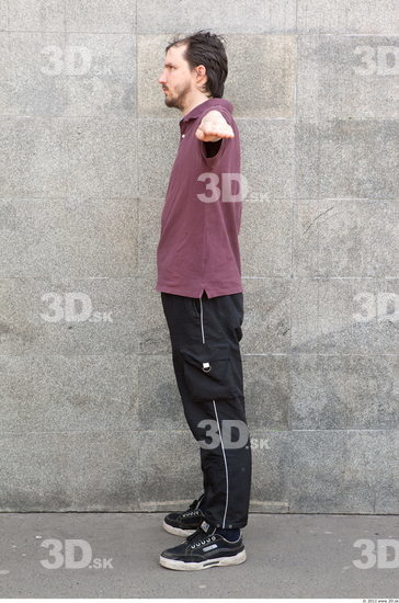 Whole Body Head Man T poses Casual Sports Slim Street photo references